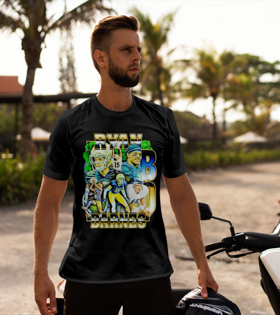 Ryan Barnes Notre Dame Fighting Irish Football Collage Vintage T-Shirt