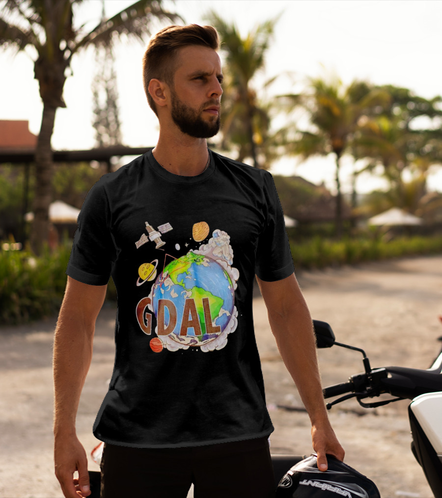 GDAL Astronaut Exploring Planets Orbiting Earth T-Shirt