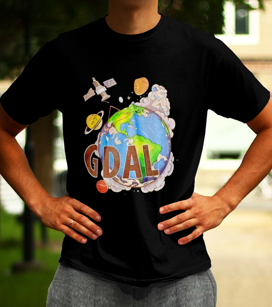 GDAL Astronaut Exploring Planets Orbiting Earth T-Shirt