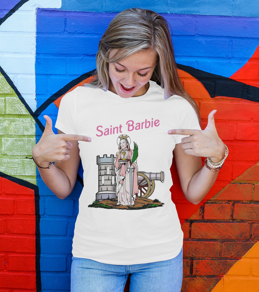 Saint Barbie Tower And Cannon Iconic T-Shirt