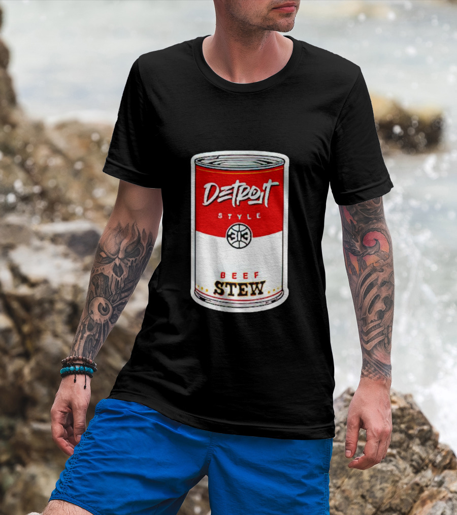 Detroit Style 313 Beef Stew Can T-Shirt