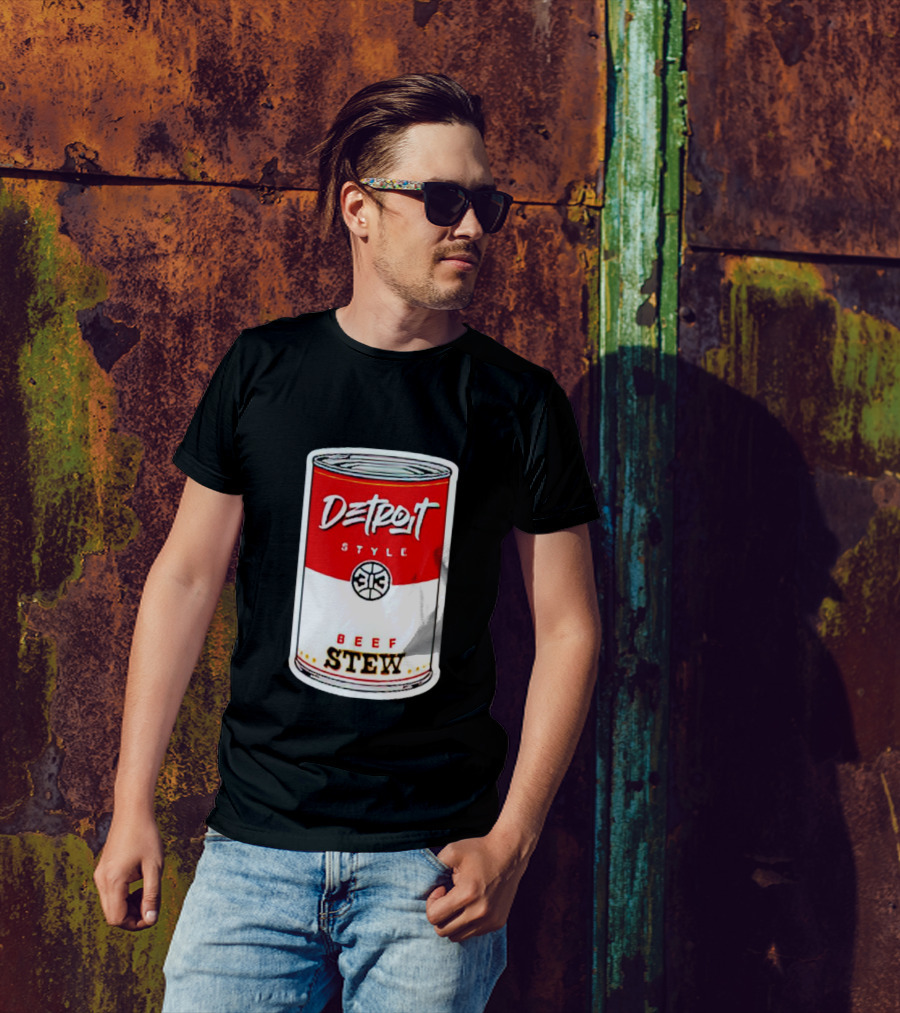 Detroit Style 313 Beef Stew Can T-Shirt