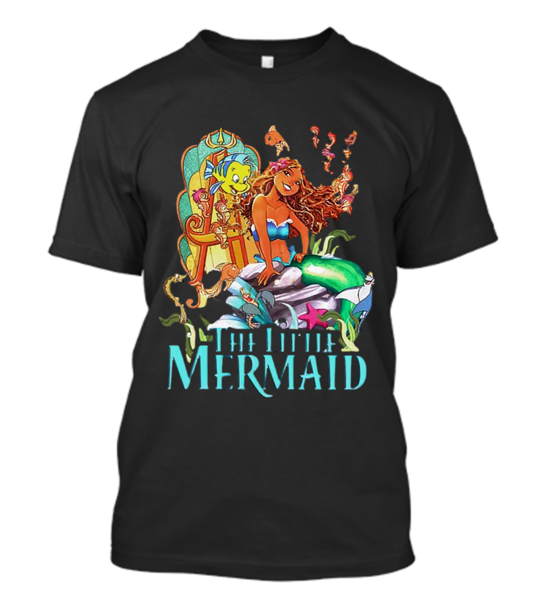 Disney The Little Mermaid Ariel And Friends Vibrant T-Shirt