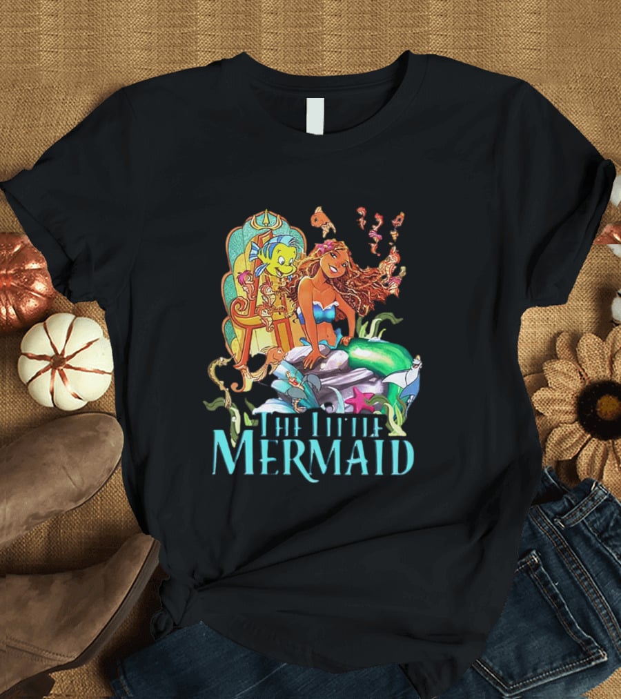 Disney The Little Mermaid Ariel And Friends Vibrant T-Shirt