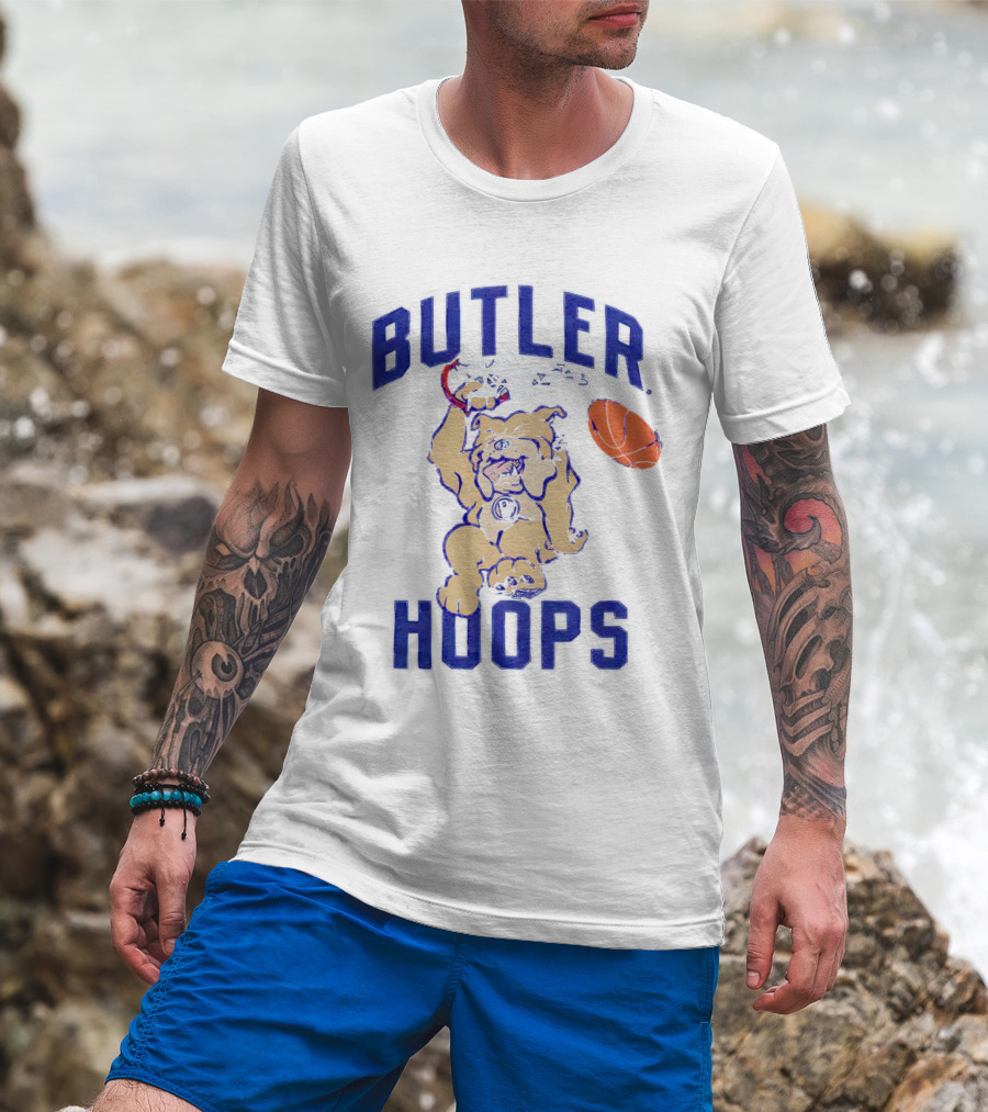 Butler Hoops Dunking Mascot Basketball Bulldawg T-Shirt