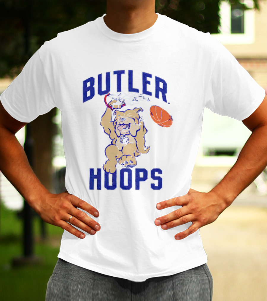 Butler Hoops Dunking Mascot Basketball Bulldawg T-Shirt