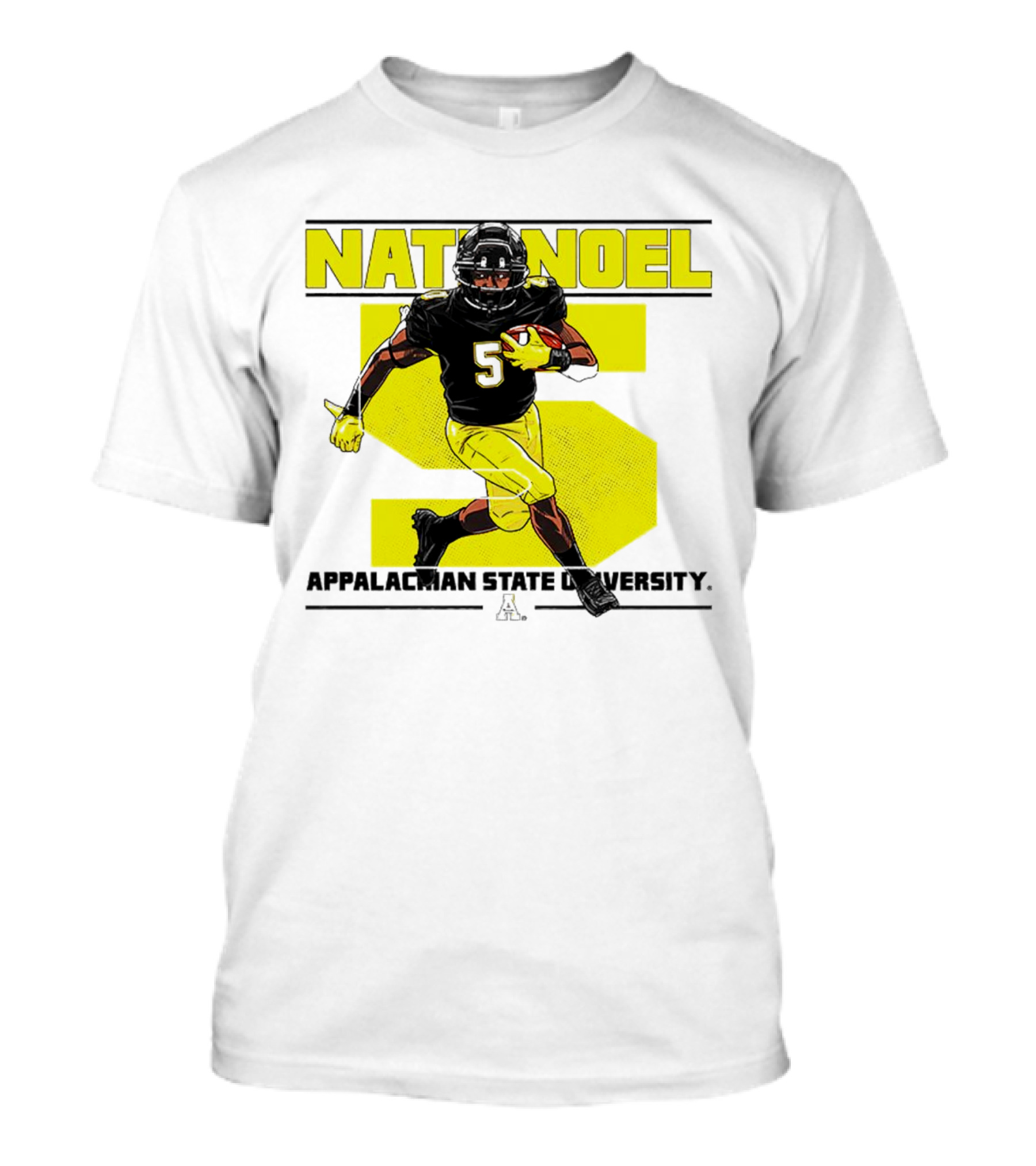 Nathaniel Noel Appalachian State University Football Number 5 T-Shirt