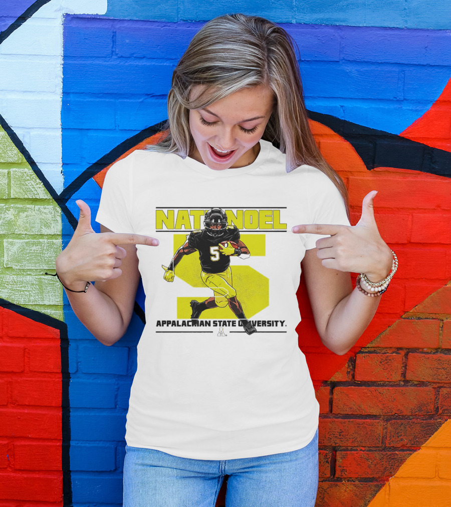 Nathaniel Noel Appalachian State University Football Number 5 T-Shirt
