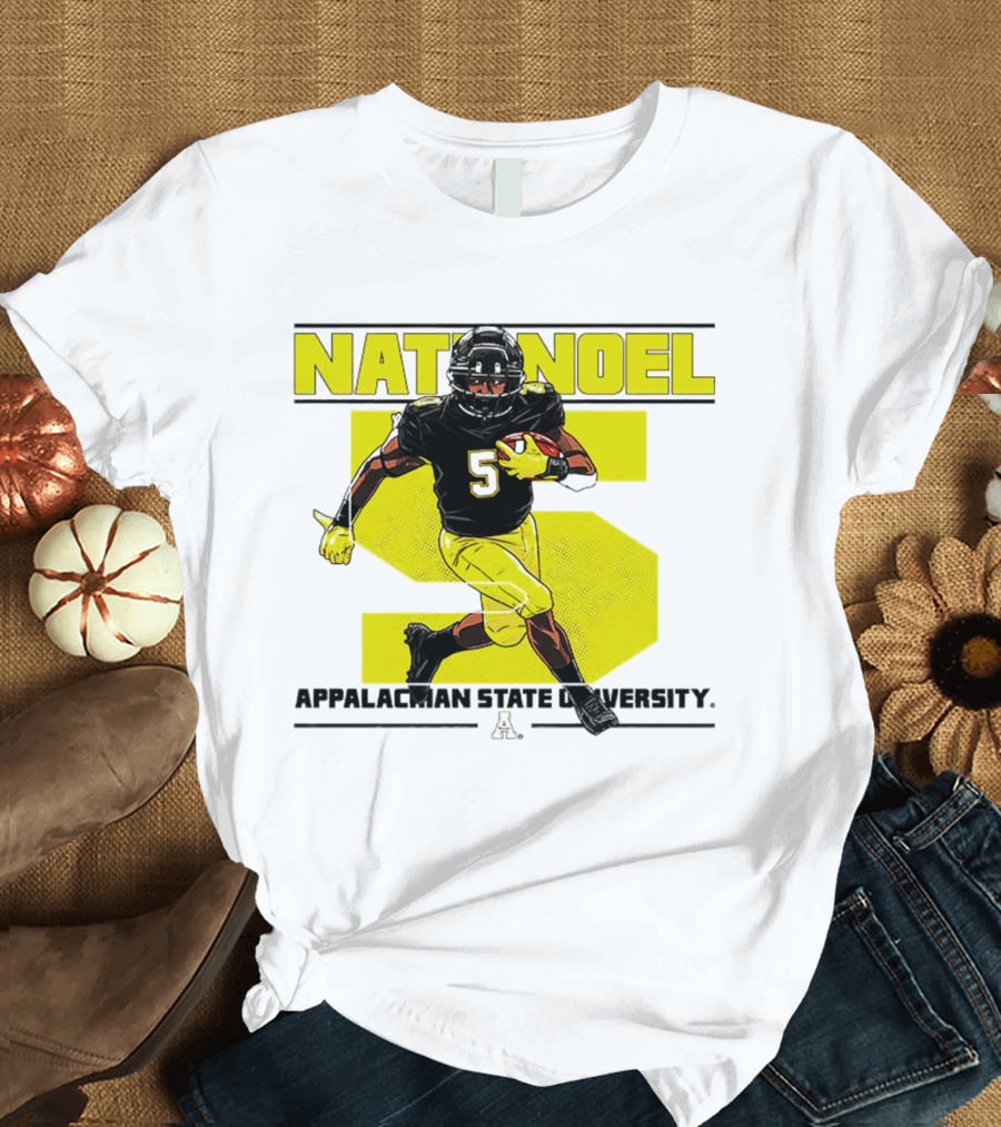 Nathaniel Noel Appalachian State University Football Number 5 T-Shirt