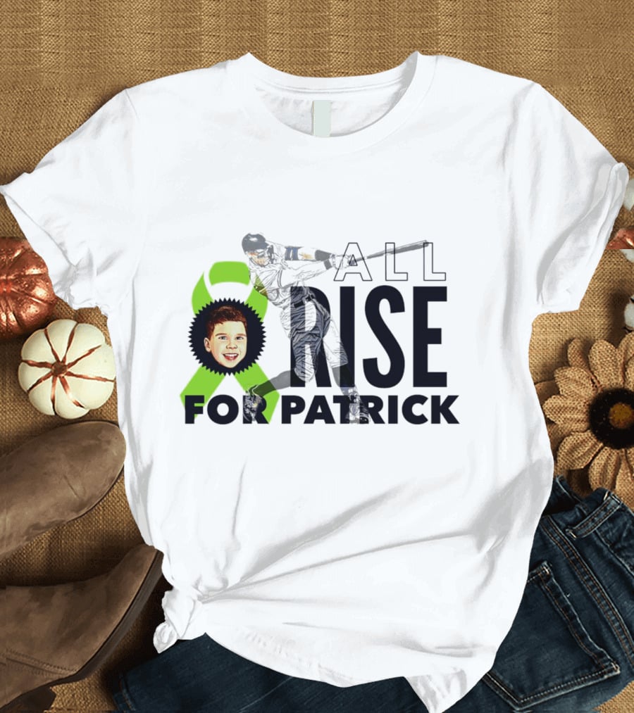 All Rise For Patrick Aaron Judge Baseball With Green T-Shirt