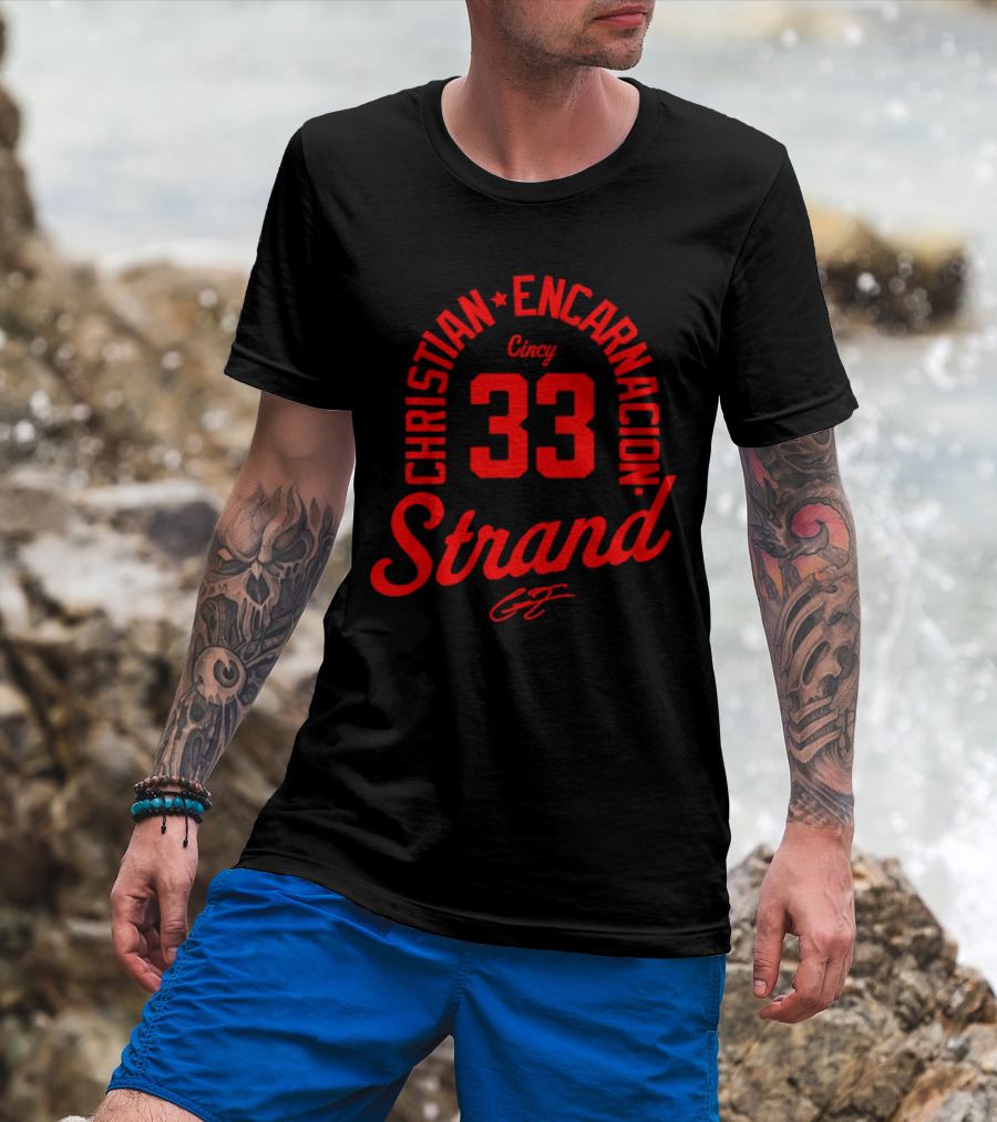 Christian Encarnacion Strand 33 Cincy Reds T-Shirt
