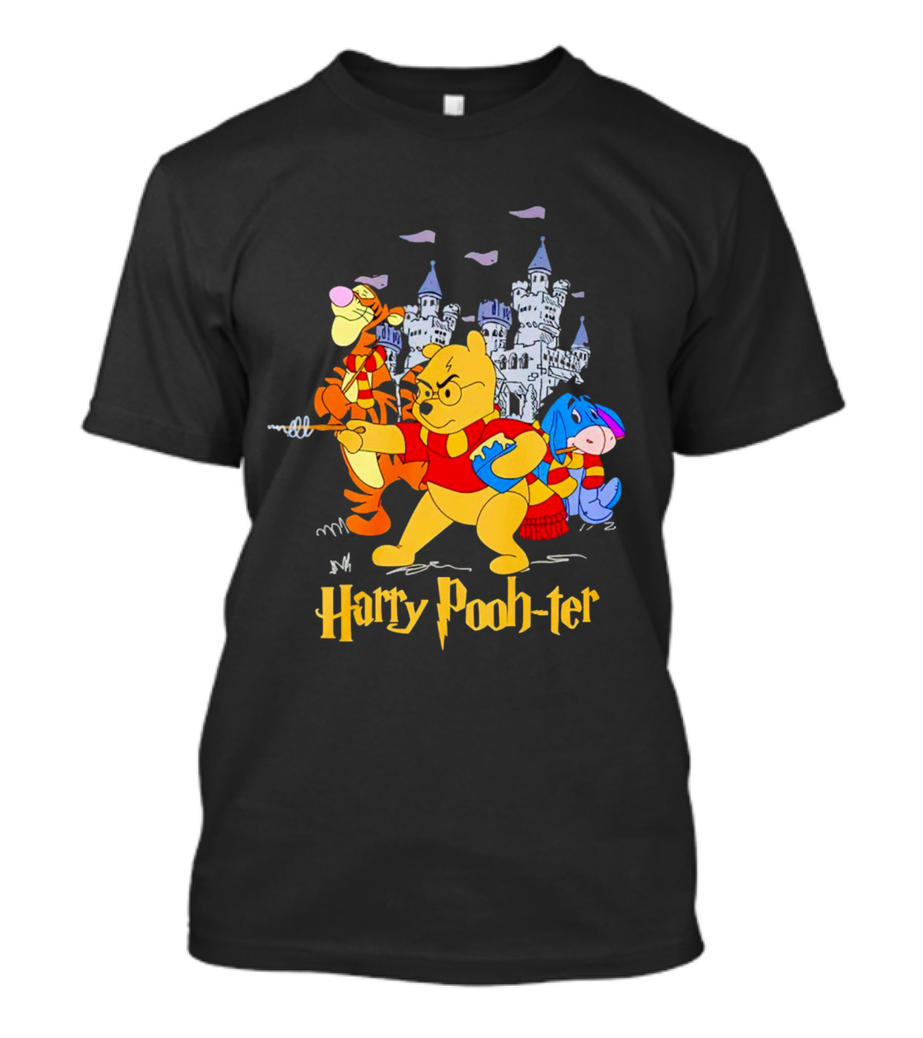 Winnie-the-Pooh Harry Pooh-ter Wizarding Wonders With Tigger And Eeyore In Castle Adventure T-Shirt