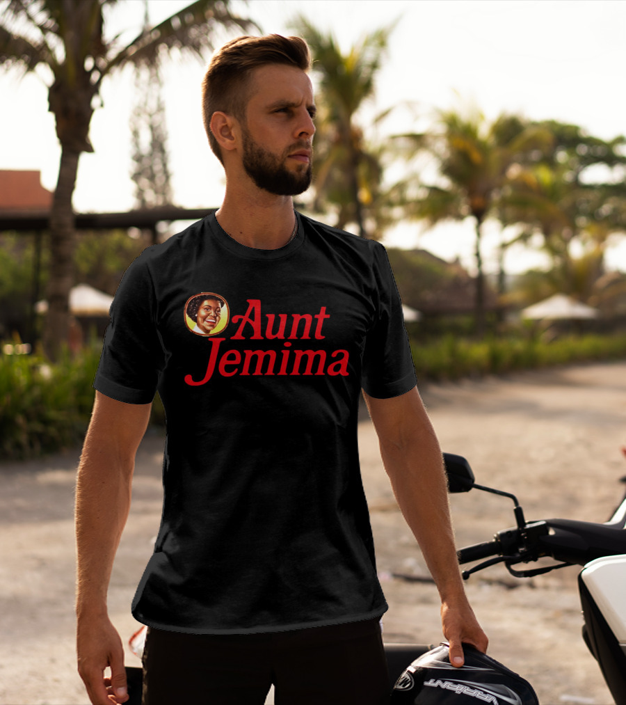 Aunt Jemima Retro Logo Red Text ón T-Shirt