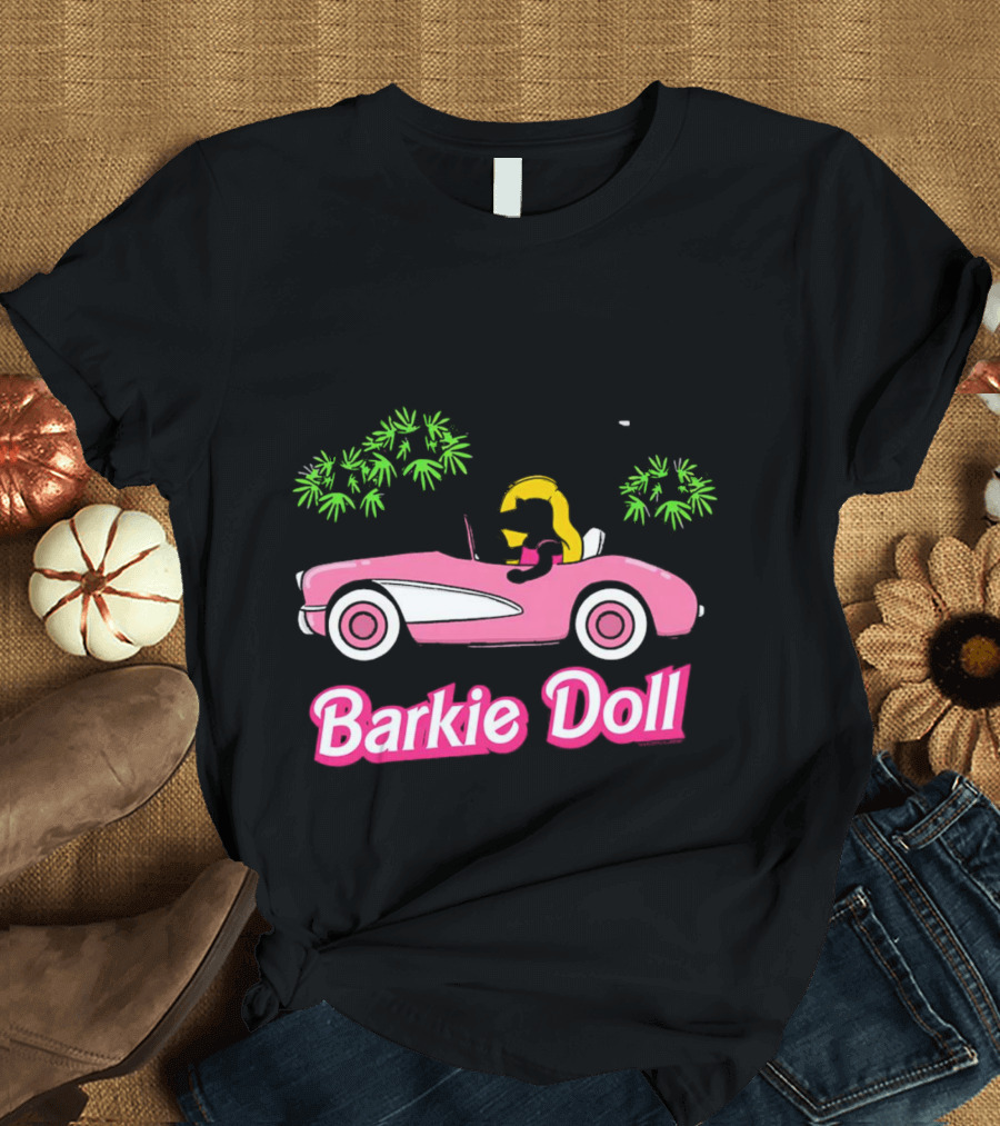 Barkie Doll Convertible Car Blonde Driver T-Shirt