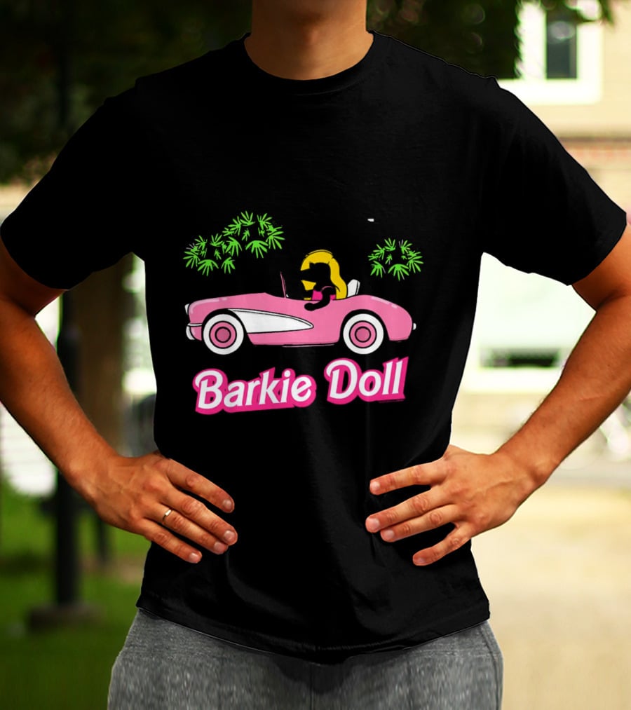 Barkie Doll Convertible Car Blonde Driver T-Shirt