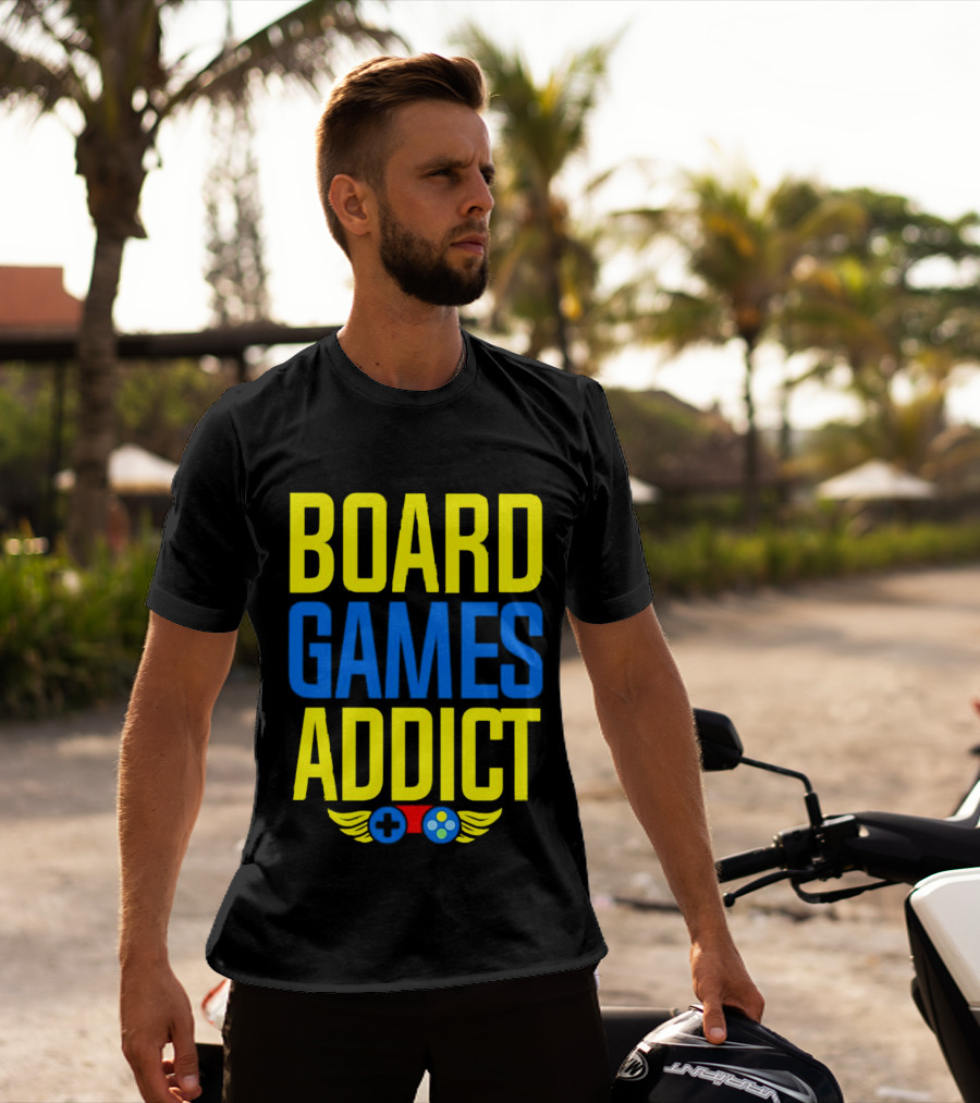 BOARD GAMES ADDICT CONTROLLER WINGS T-Shirt