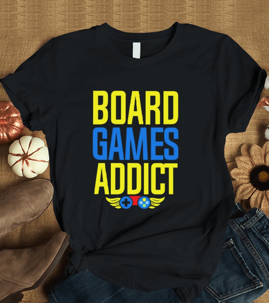 BOARD GAMES ADDICT CONTROLLER WINGS T-Shirt