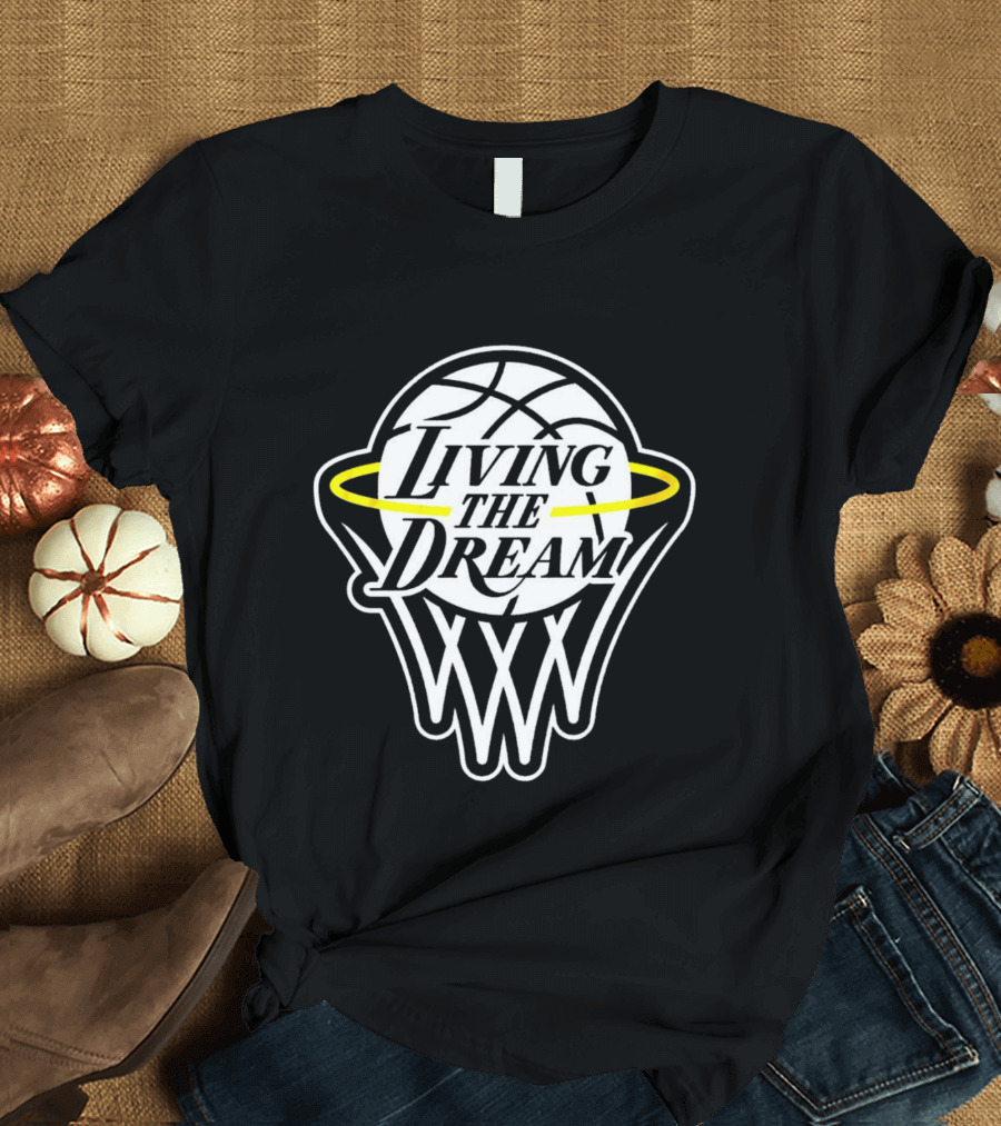 Living The Dream Basketball Hoop Halo T-Shirt