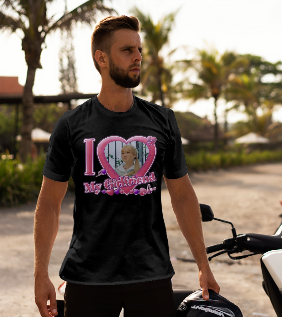 I Love My Girlfriend Love Heart Frame T-Shirt