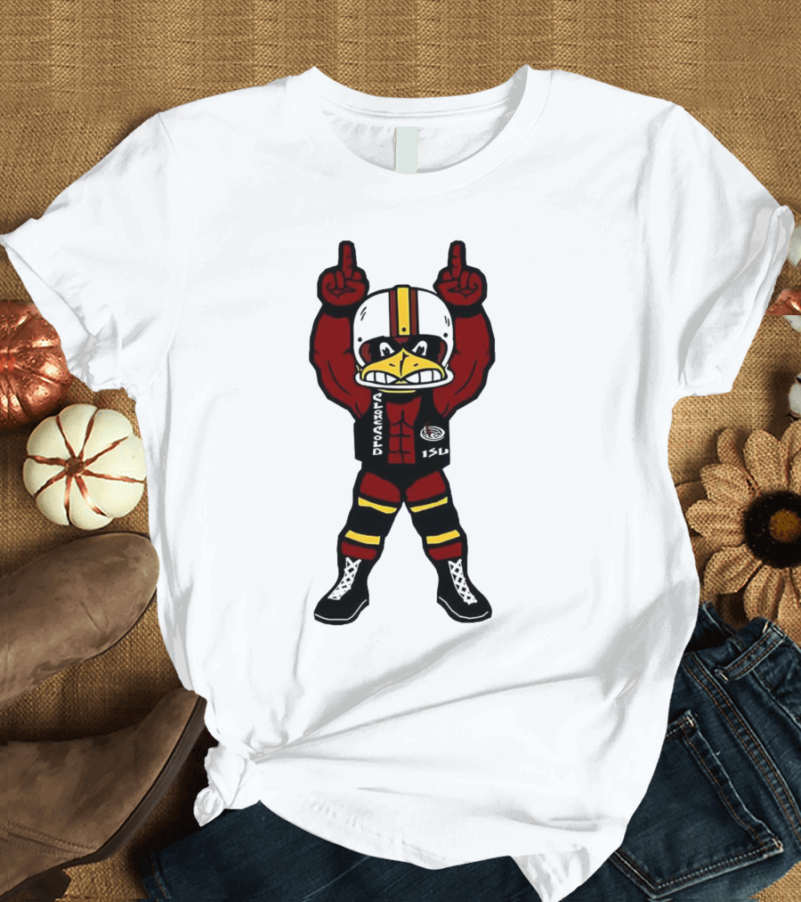 ISU Cyclones Strong Mascot Character With Champion Gesture T-Shirt