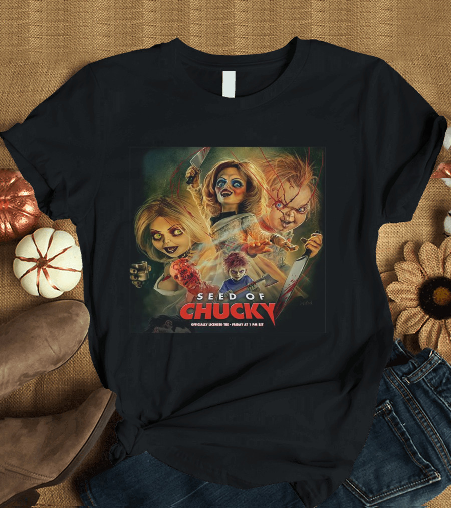 Seed Of Chucky Officially Licensed Tee Featuring Iconic Horror Characters T-Shirt
