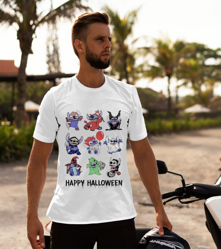 Stitch Happy Halloween Horror Costumes Collection T-Shirt