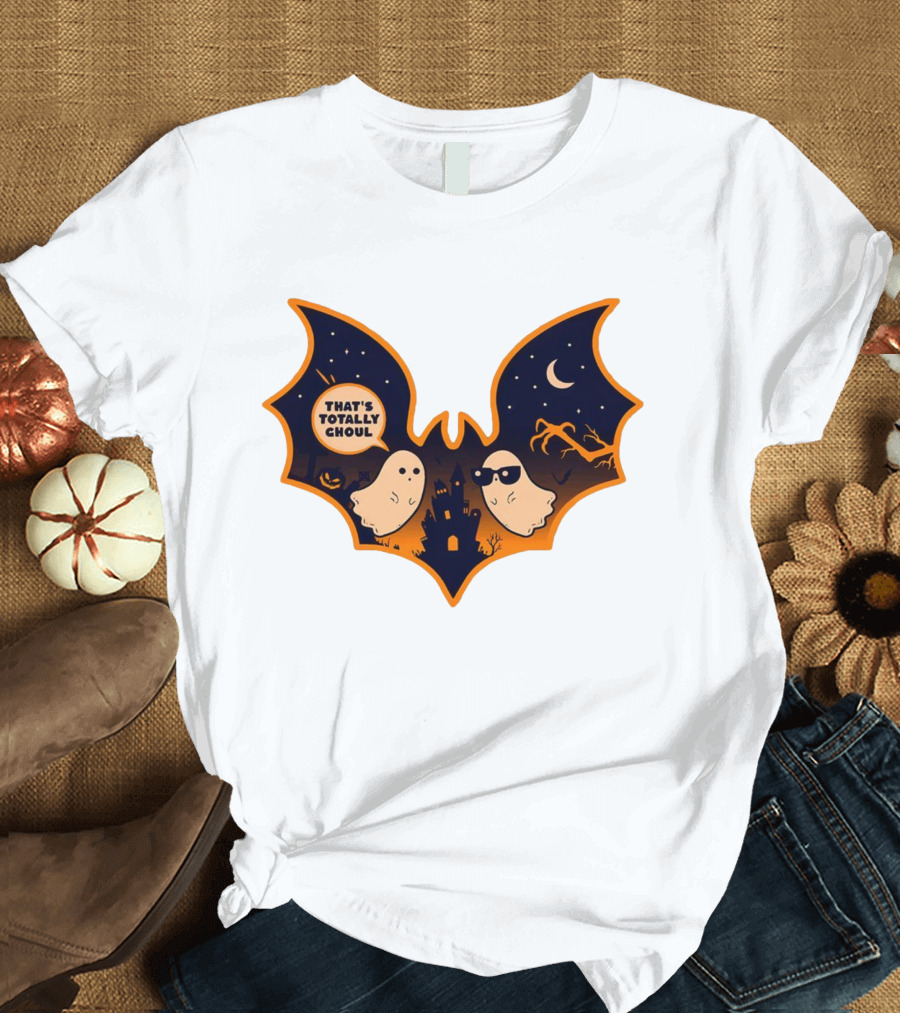 That's Totally Choul Ghosts In Bat Shape With Haunted Castle And Moon T-Shirt