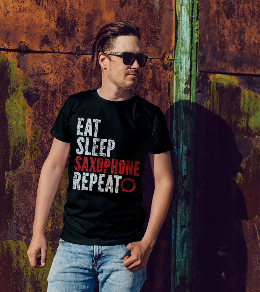 Eat Sleep Saxophone Repeat Halloween T-Shirt