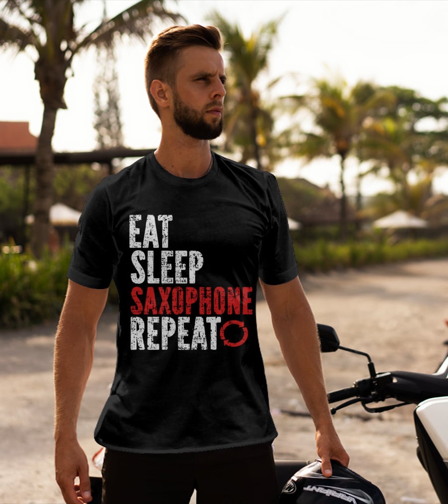 Eat Sleep Saxophone Repeat Halloween T-Shirt