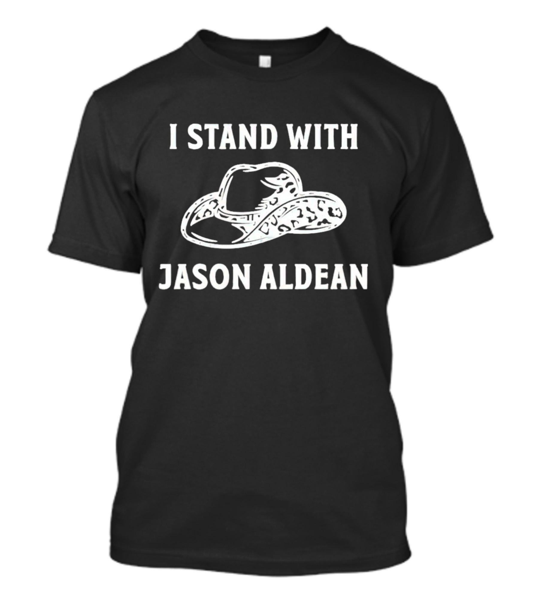 I Stand With Jason Aldean Cowboy Hat Support T-Shirt