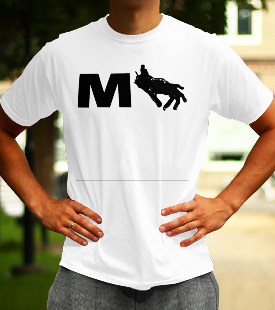 Monkeypaw Productions M With Hand Silhouette Jordan Peele T-Shirt