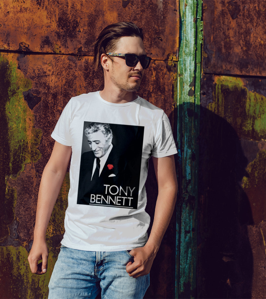 Tony Bennett Thank You For The Memories With Red Rose T-Shirt