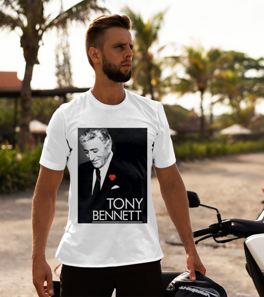 Tony Bennett Thank You For The Memories With Red Rose T-Shirt