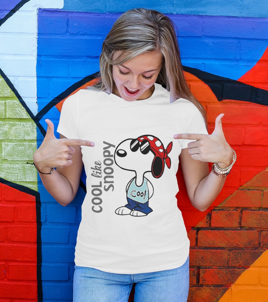 Cool Like Snoopy Sunglasses Bandana Tank Top T-Shirt