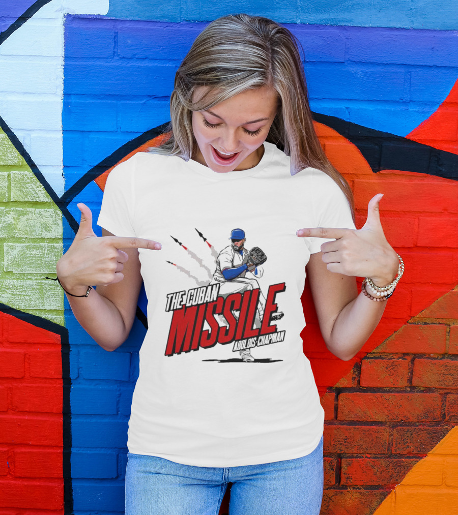 Aroldis Chapman The Cuban Missile Texas MLBPA T-Shirt
