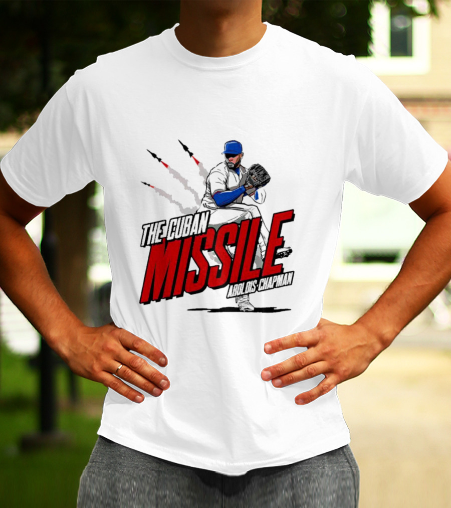 Aroldis Chapman The Cuban Missile Texas MLBPA T-Shirt