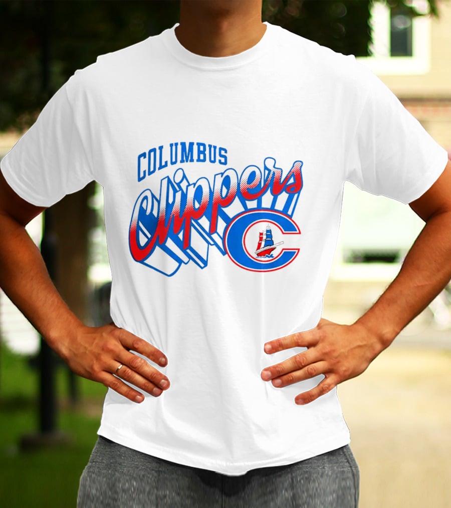 Columbus Clippers 3D Logo Ash Where I’m From T-Shirt