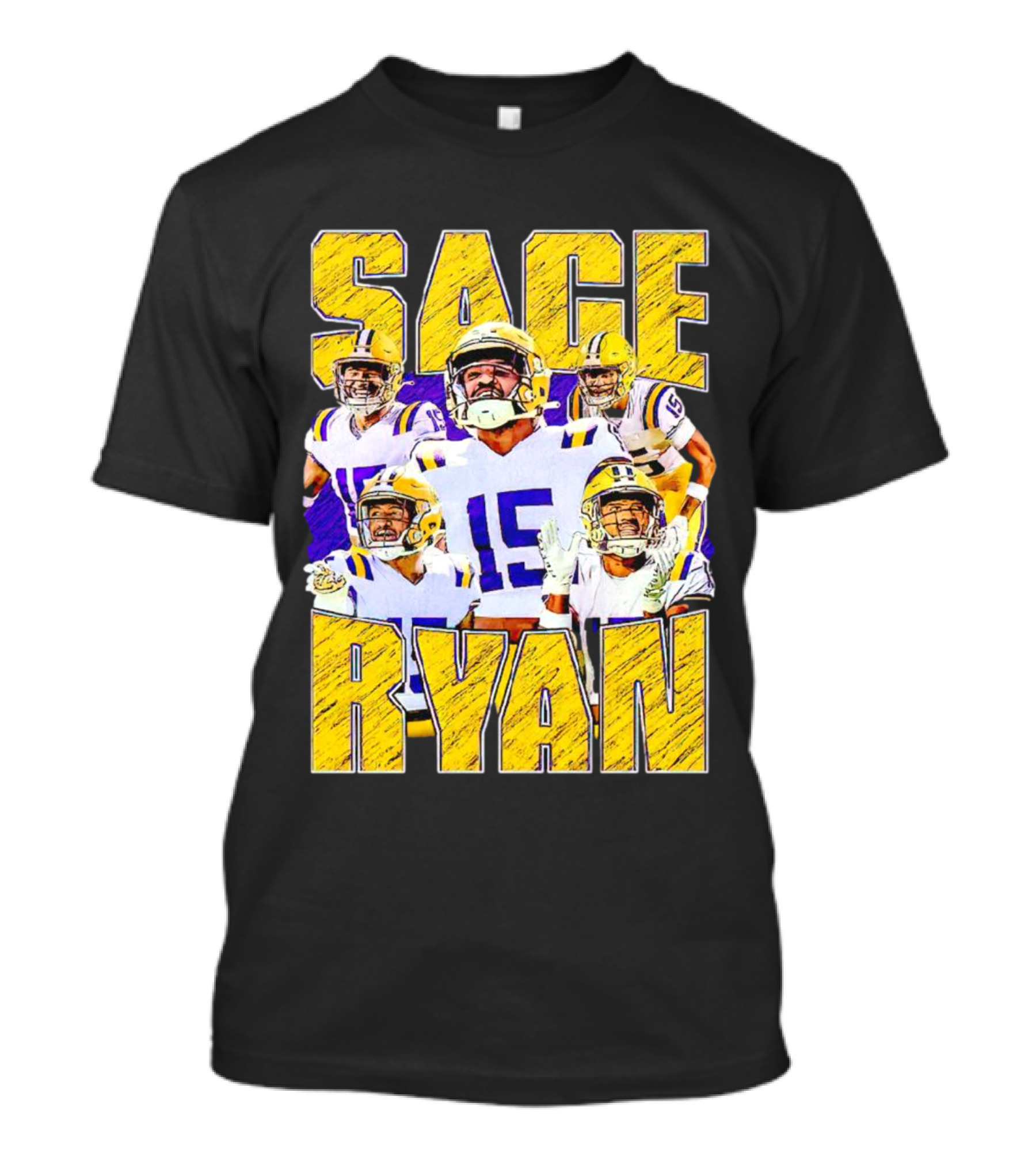 Sage Ryan LSU Tigers Football Vintage 15 T-Shirt