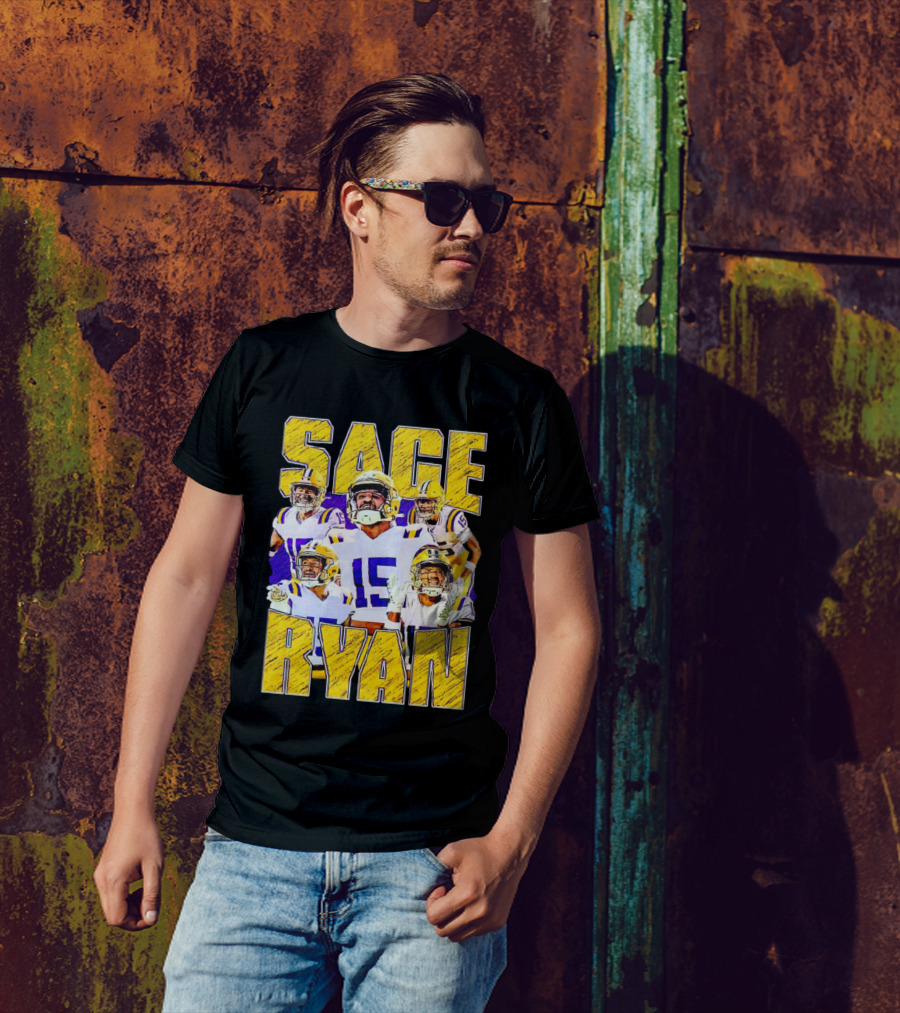 Sage Ryan LSU Tigers Football Vintage 15 T-Shirt