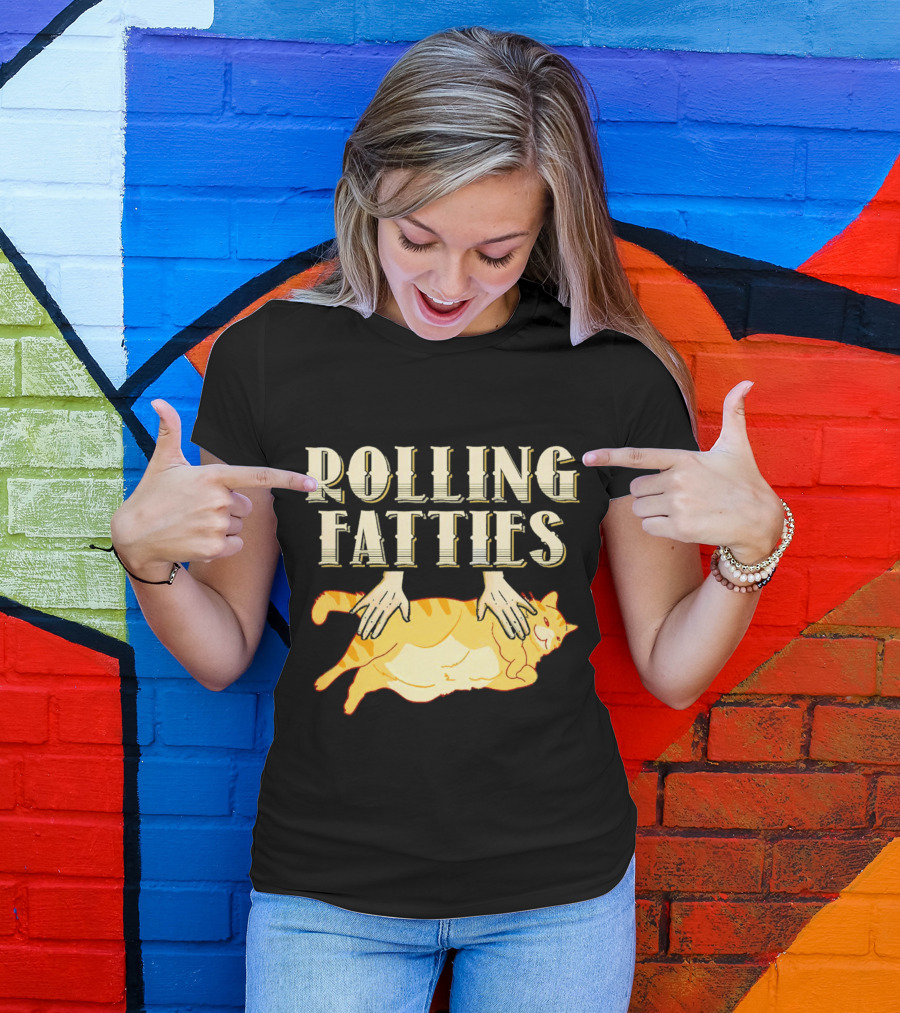 Rolling Fatties Cat With Hands T-Shirt