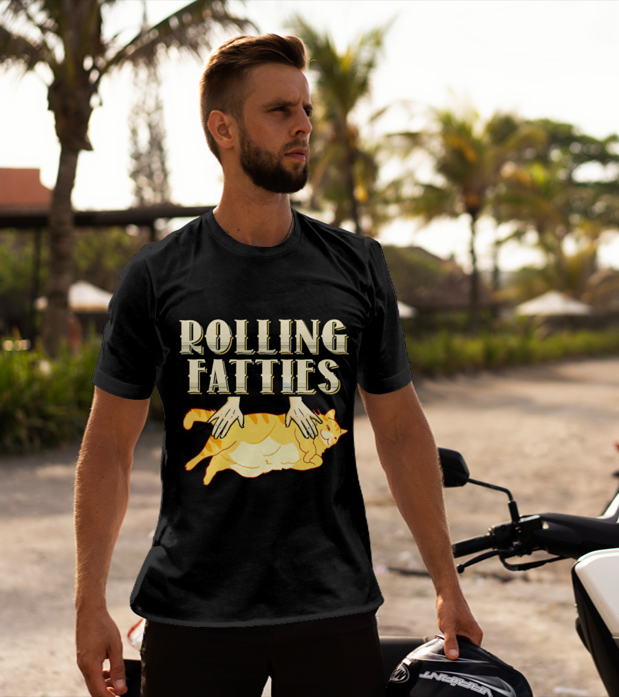 Rolling Fatties Cat With Hands T-Shirt