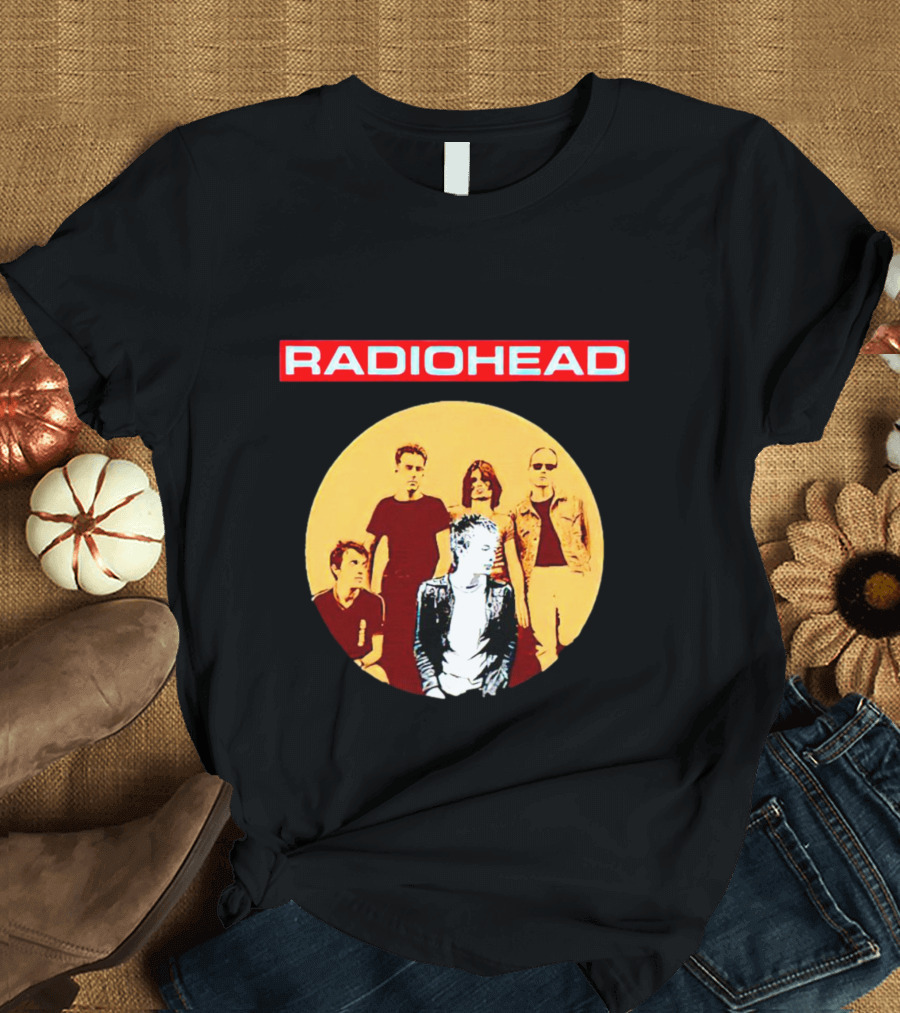 RADIOHEAD Band Members Vintage Circle T-Shirt
