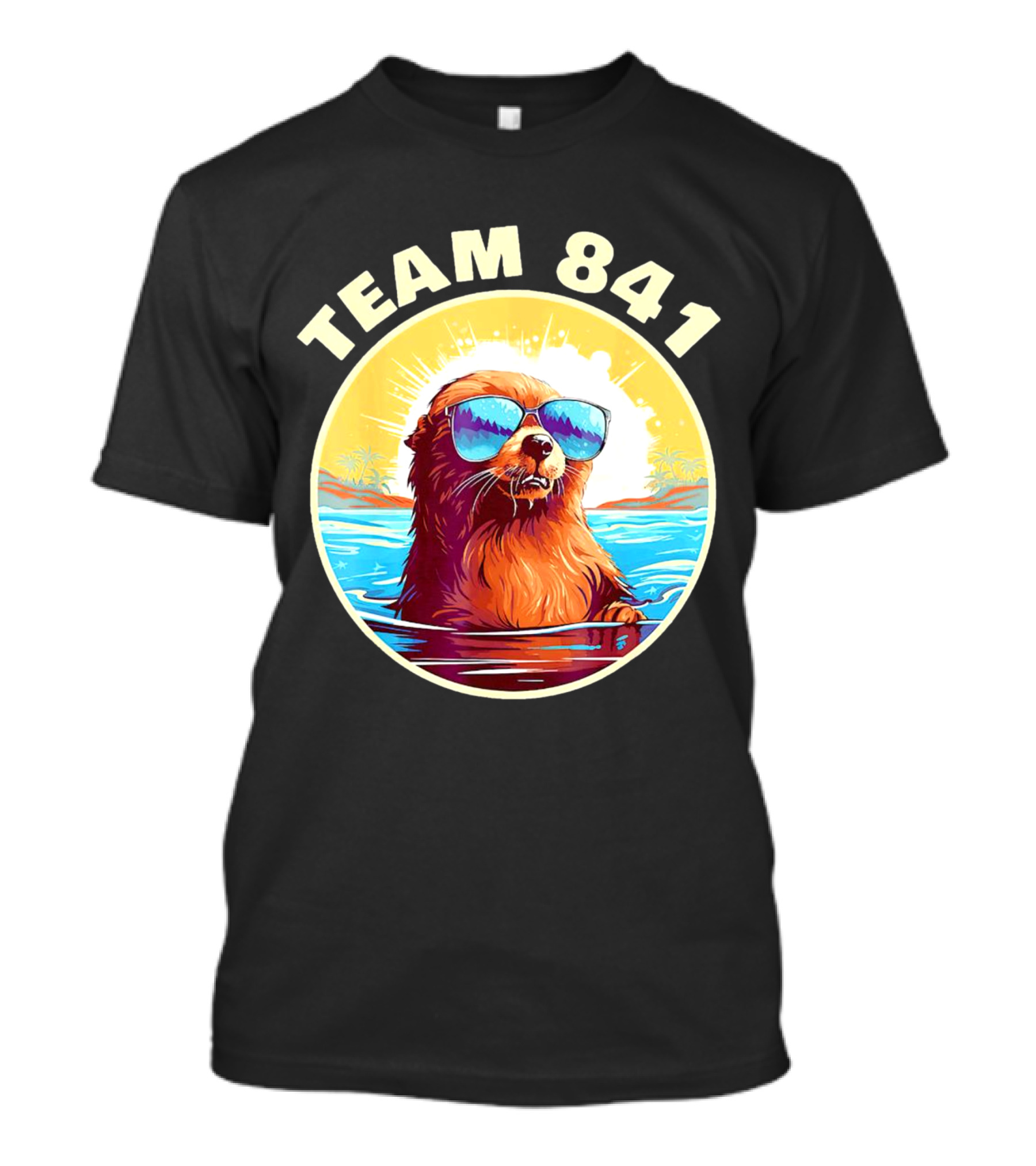 Team 841 Surfing Otter My Way California Sea Otter T-Shirt