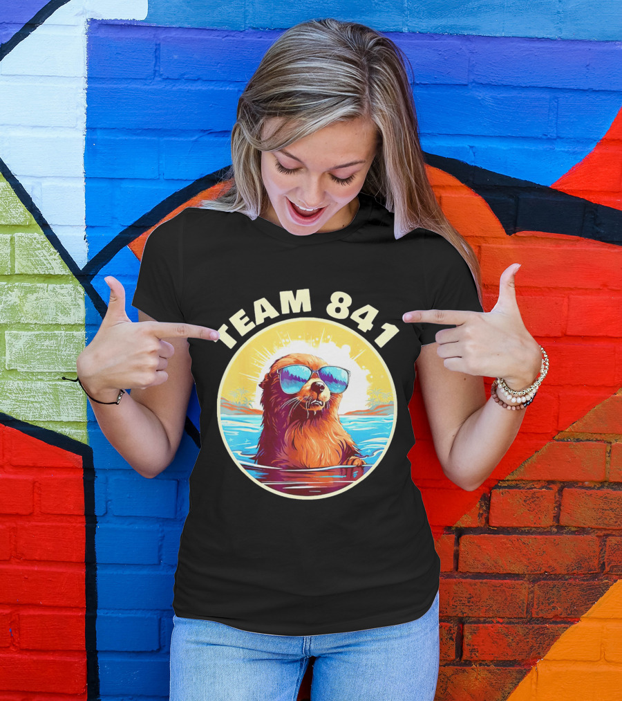 Team 841 Surfing Otter My Way California Sea Otter T-Shirt