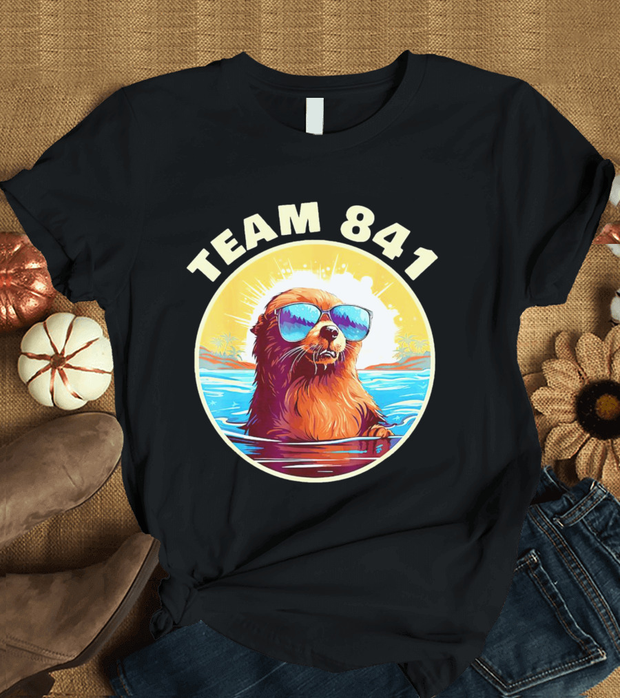Team 841 Surfing Otter My Way California Sea Otter T-Shirt