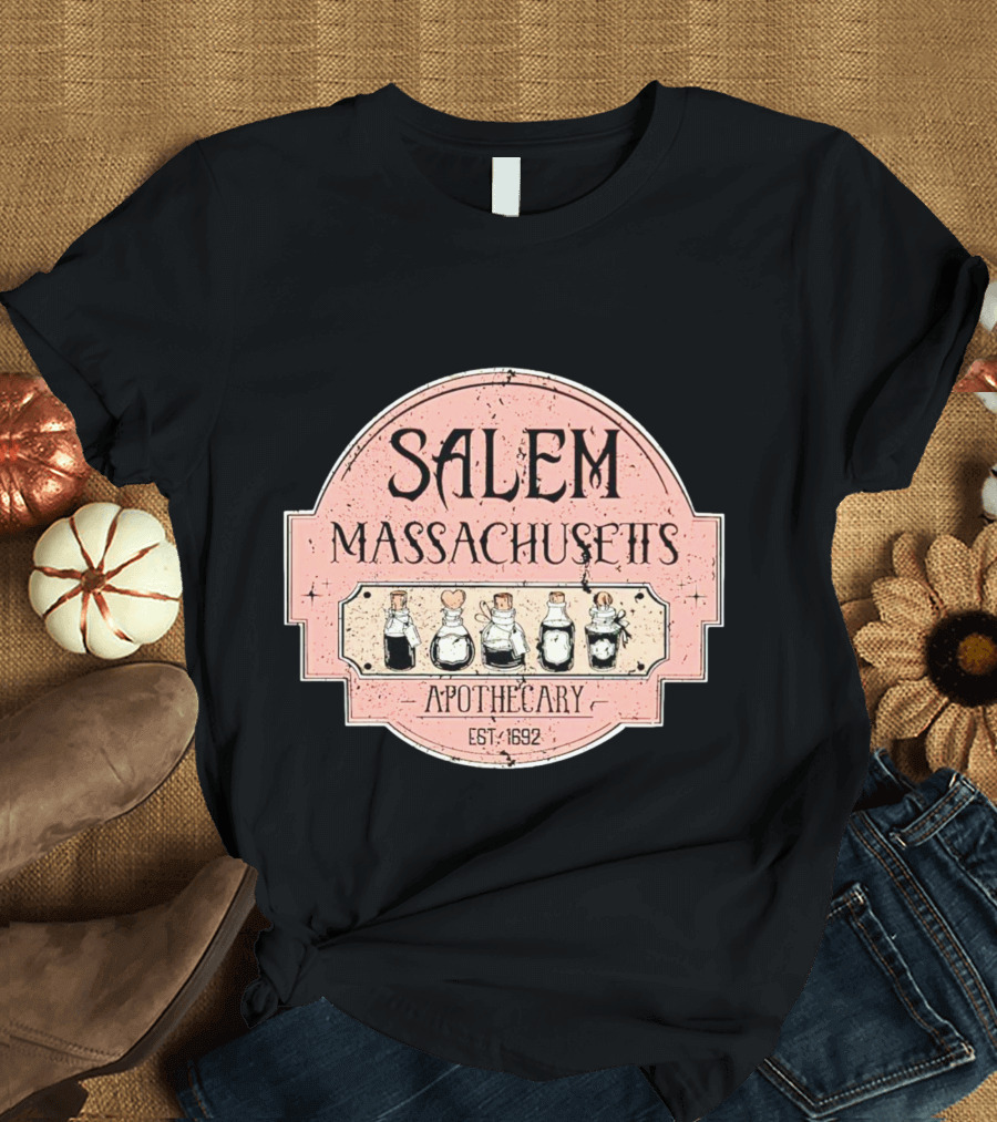 Salem Massachusetts Apothecary Est. 1692 Halloween T-Shirt