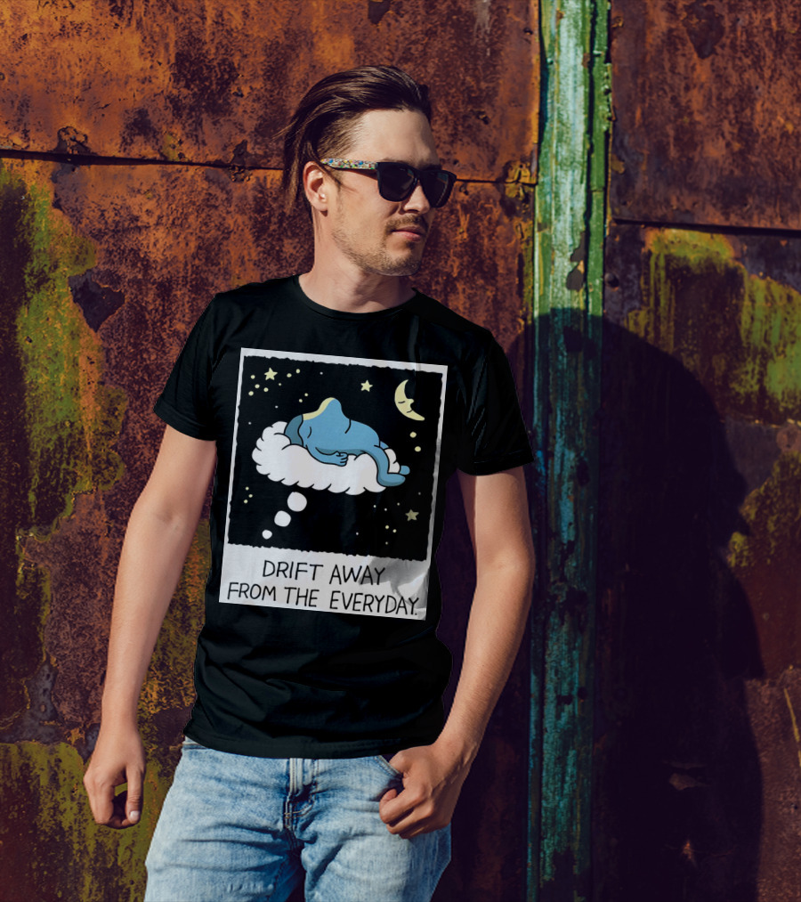 Drift Away From The Everyday Cloud Dreaming Moon And Stars T-Shirt