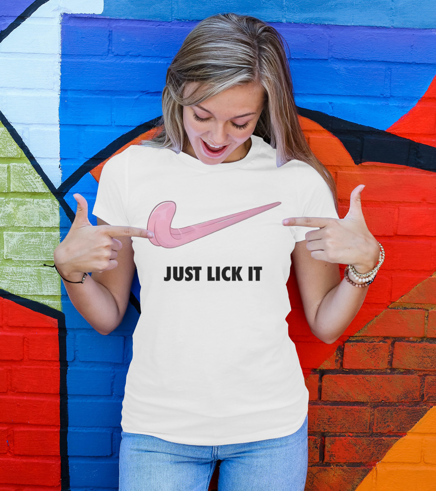 Just Lick It Pink Swoosh T-Shirt