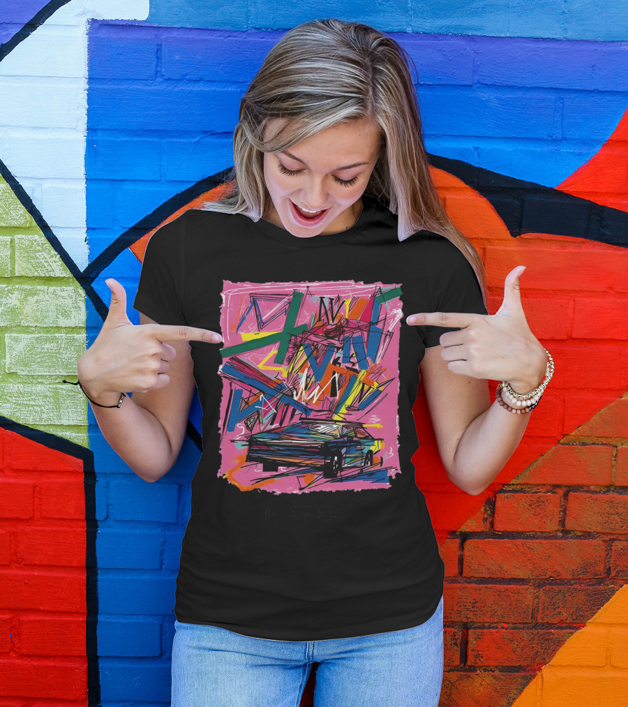 Le Arevey Car Draw Abstract Street T-Shirt