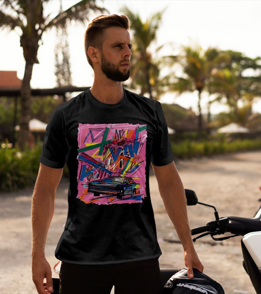 Le Arevey Car Draw Abstract Street T-Shirt